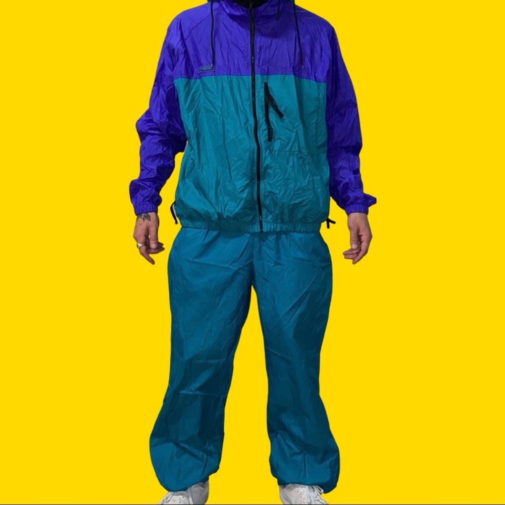 Vintage Columbia Windbreaker Track Suit